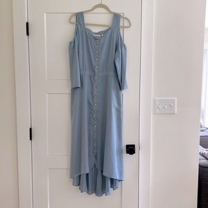 Soft Surroundings Blue Maxi Off Shoulder Dress